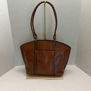 Patricia Nash Heritage Collection Michel Dome Tote – Tan Leather